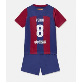 Barcelona Pedri Gonzalez #8 Domaci Dres za djecu 2023-24 Kratak Rukav (+ Kratke hlače)